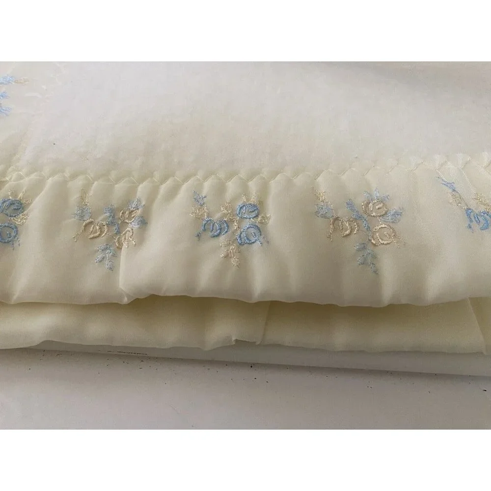 Vintage North‎ Star Acrylic Chatham Baby Blanket Satin Binding Pale Yellow 36x50